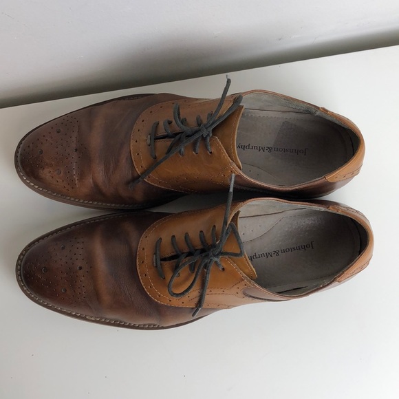 Gorgeous two tone Johnston & Murphy Brogue oxfords - Picture 5 of 7